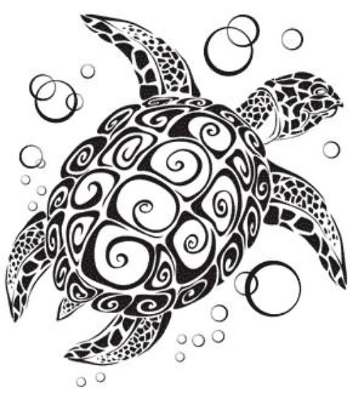 Turtle Tattoos in Tribal or Cartoon Styles