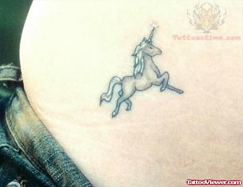 Unicorn Tattoo On Waist