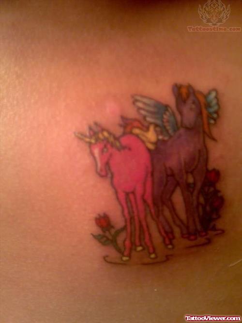 Pegasus And Unicorn Tattoo