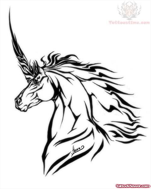 Unicorn Tattoo Design By Admin