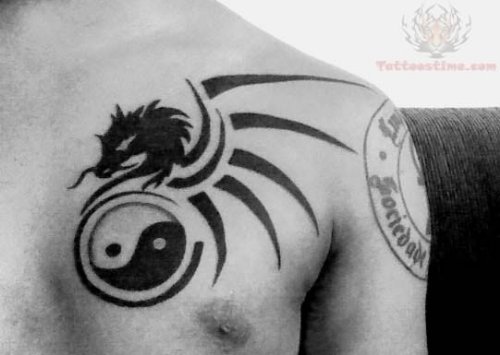 Yin Yang Unicorn Tattoo