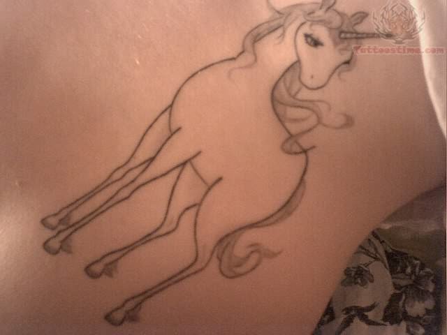 Simple Unicorn Tattoo
