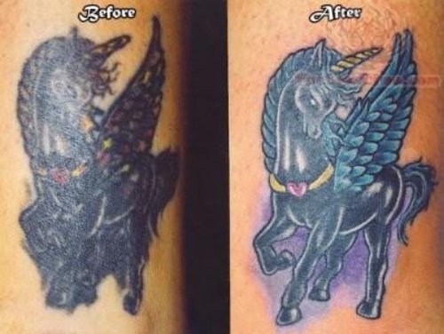 Winged Unicorn Tattoo