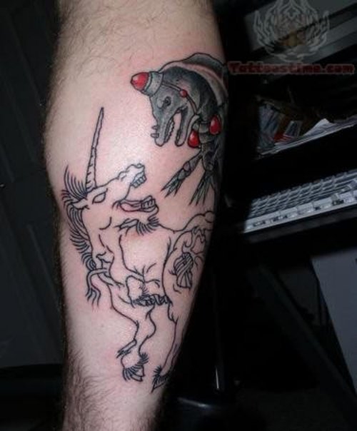 Unicorn Dolphin Tattoo
