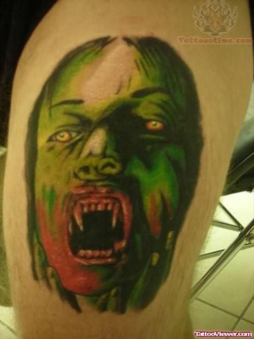 Green Vampire Tattoo