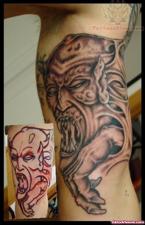 Vampire Large Tattoo