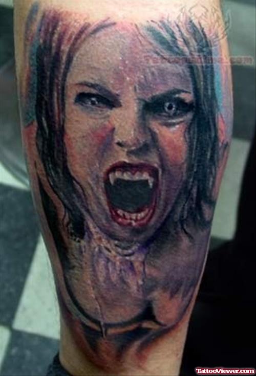 Vampire Tattoo Design on Arm