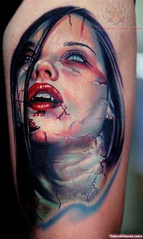 Female Vampire Tattoo