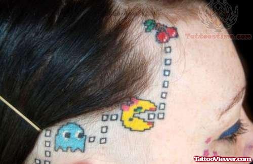 Video Game Pacman Tattoo