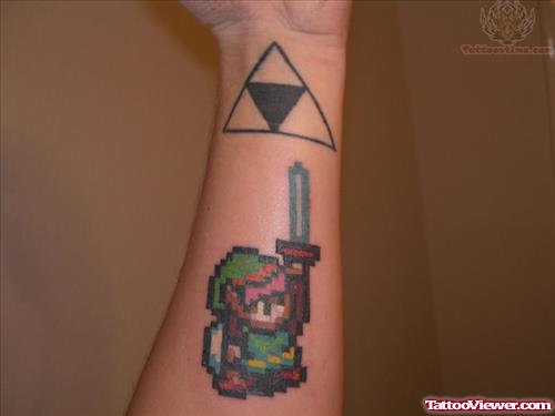 Video Games Tattoo On Arm