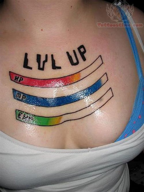 Video Game Tattoo On Chest