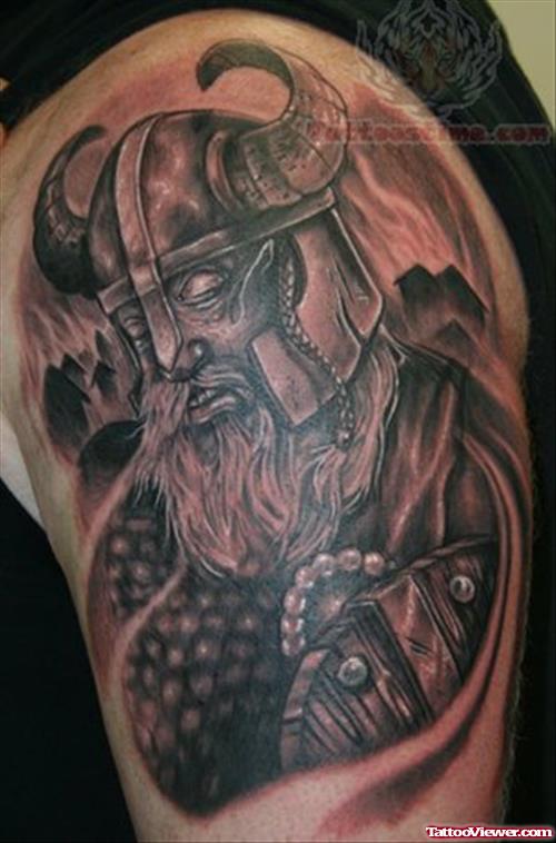 Viking Amazing Tattoo On Shoulder