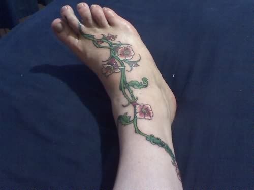 Vine Tattoo For Feet