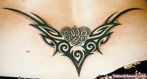Tribal Tattoo On Back Waist