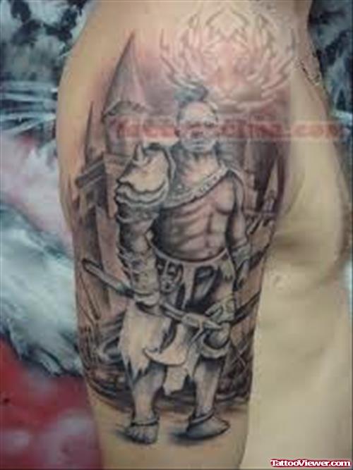 Warrior Tattoos On Biceps