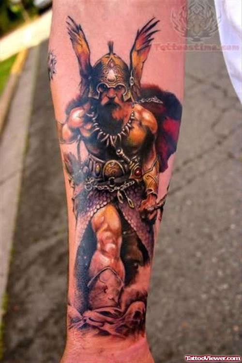 Warrior Tattoo For Arm