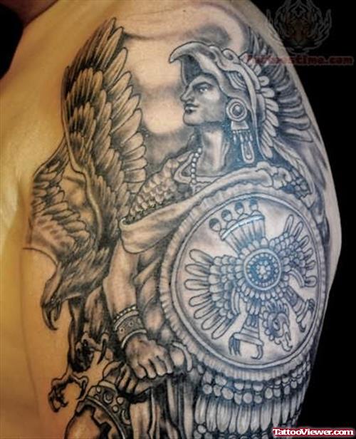 Black Ink Warrior Tattoo