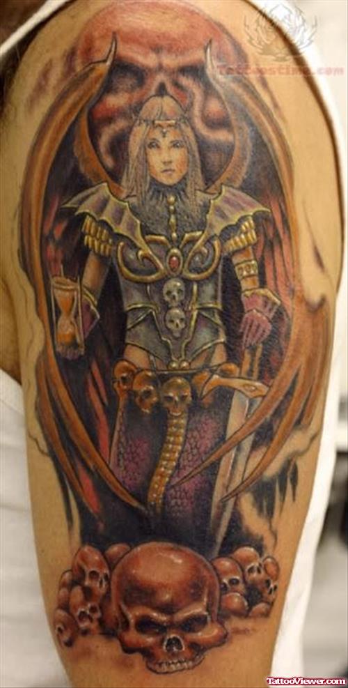 Warrior Shoulder Tattoos