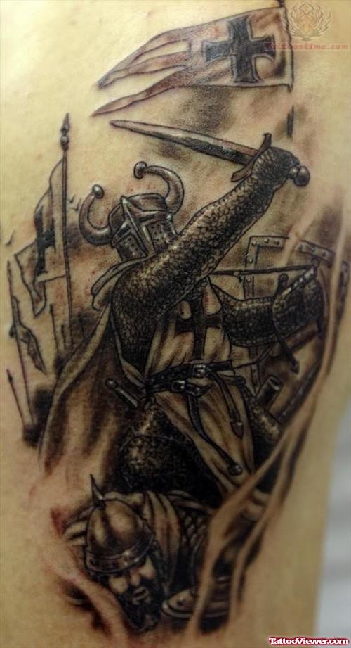 Warrior Black Ink Tattoo