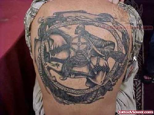 Warrior On Horse Tattoo