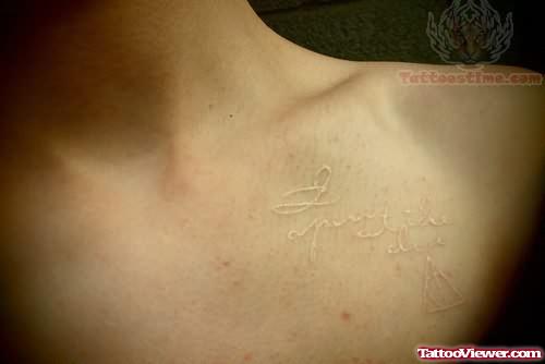 Tumblr White Ink Tattoo On Chest