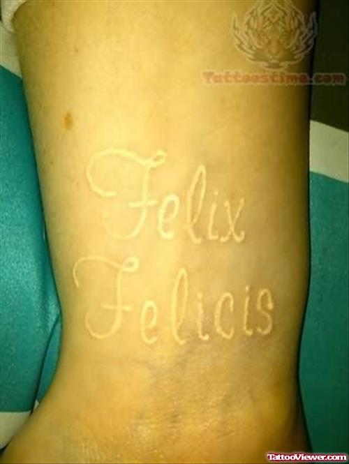 White Ink Felicis Tattoos