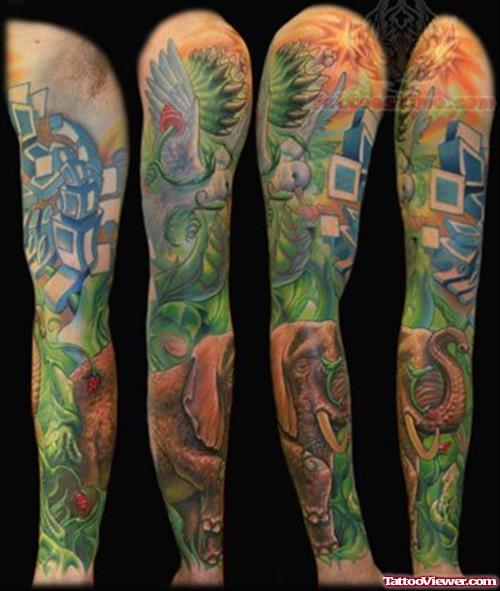 Wildlife Sleeve Tattoos