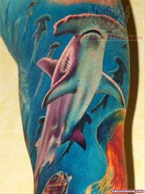 Wildlife Hammerhead Fish Tattoo