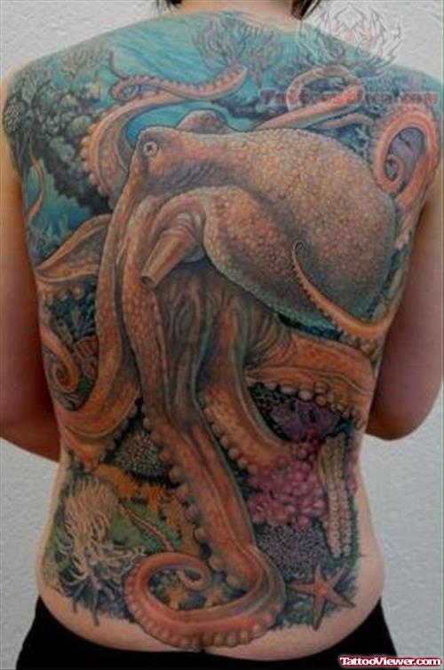 Deano Cook Octopus Tattoo Backpiece