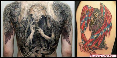 Dark Angel Wings Tattoo