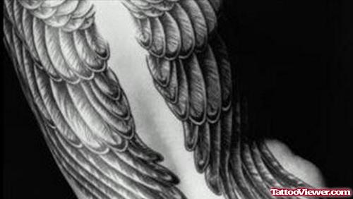 Cute angel Wings Tattoos Design