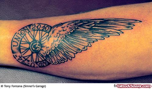 Memorial Union Wings Tattoo