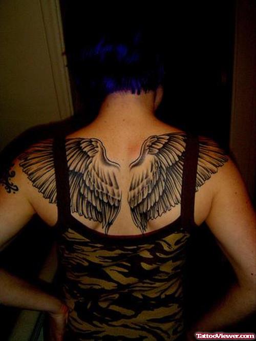 Upperback Wings Tattoo