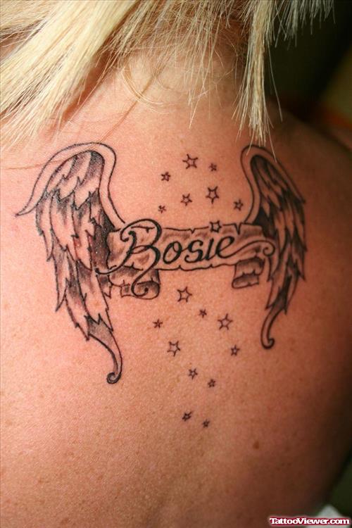 Bose BAnner And Wings Tattoo
