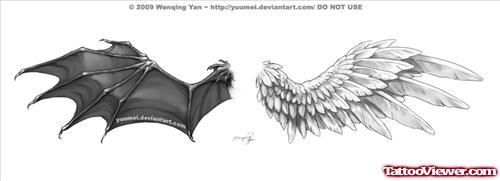Cool Wings Tatoos Designs