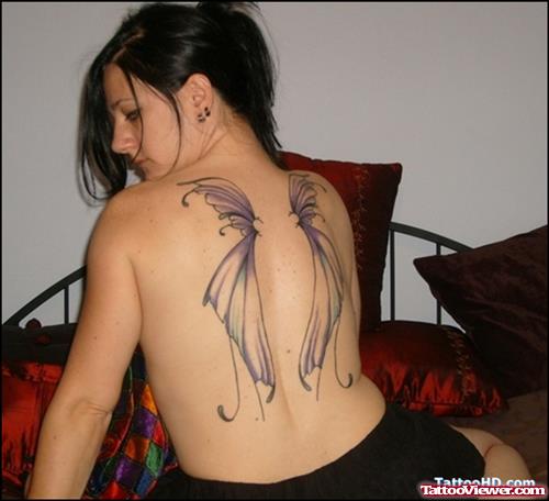 Fairy Wings Tattoo On Back
