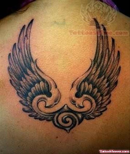 Awesome Wings Tattoo On Back Body