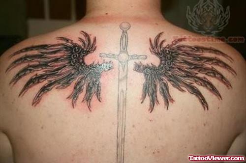 Tattoo of Cross And Wings