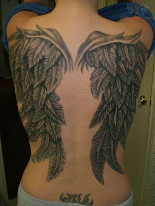 Angel Wings Tattoos On Back