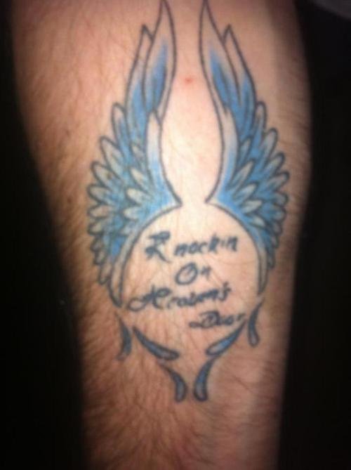 Quality Blue Wings Tattoo