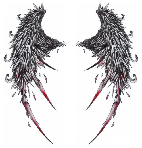 Attractive Devil Wings Tattoo Design