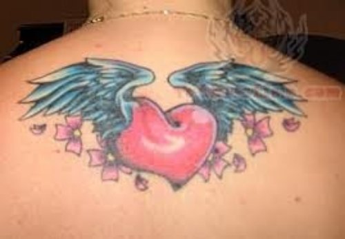 Upper Back Wings Tattoos