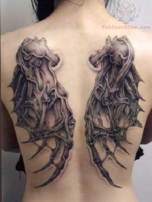 Amazing Wings Tattoo For Back
