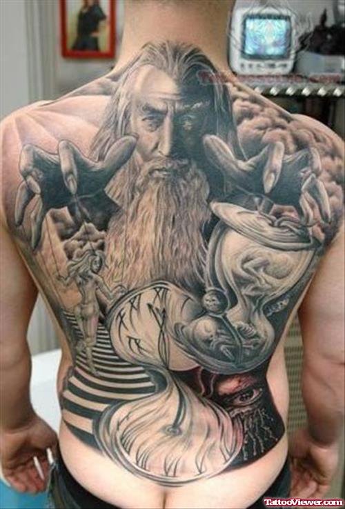 Back Body Wizard Tattoo