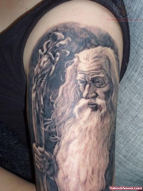 Wizard Biceps Tattoo