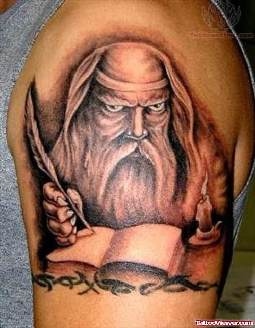 Best Wizard Tattoo On Bicep