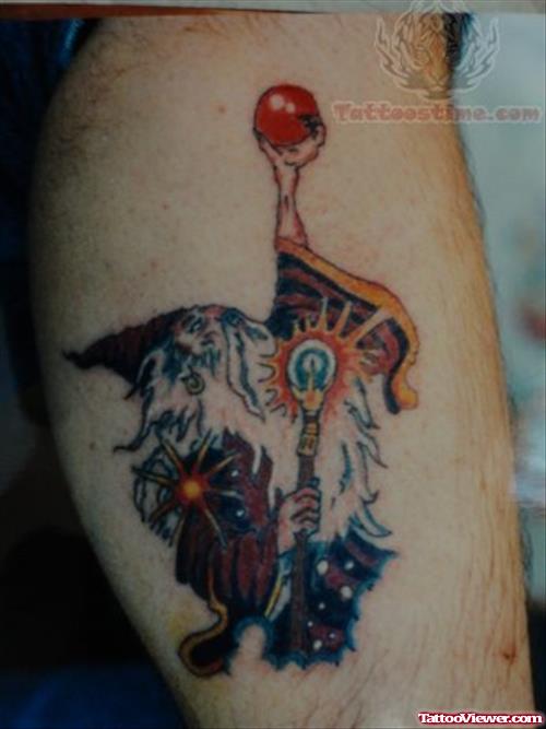Wizard Tattoo For Arm
