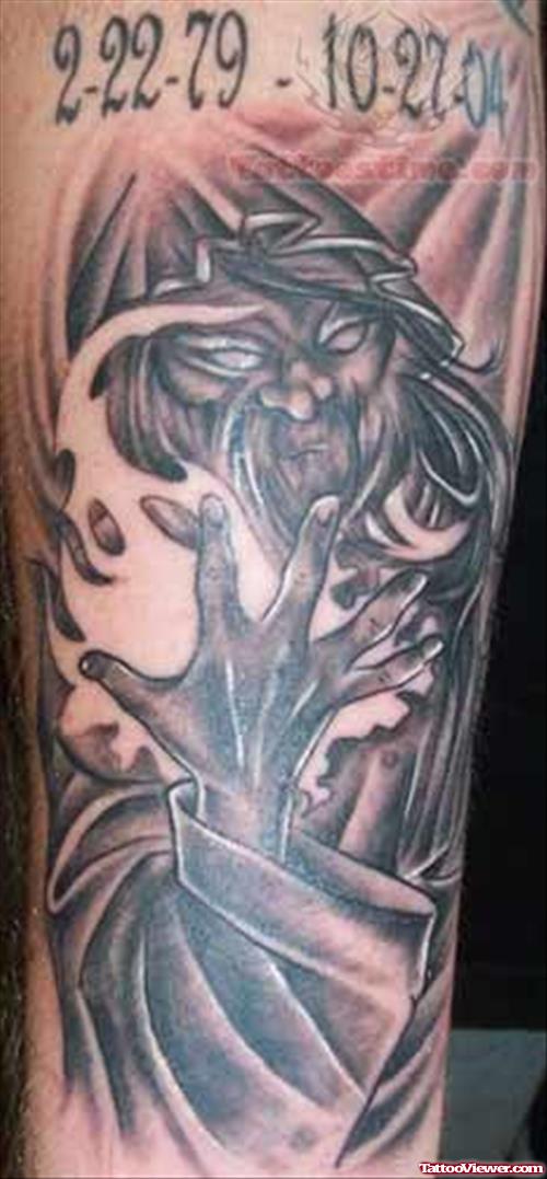 Memorial Wizard Tattoo