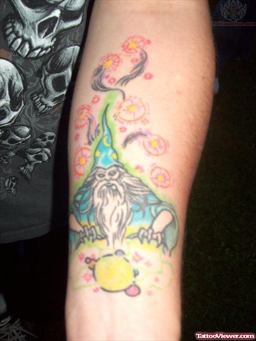 Wizard Tattoo On Arm