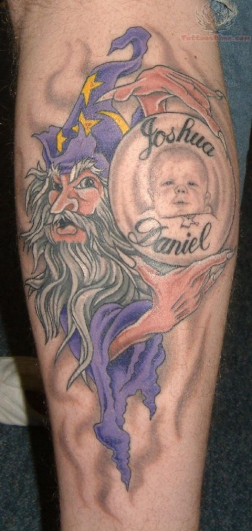 Wizard Portrait Tattoo